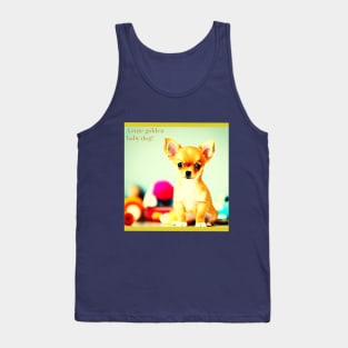 A Cute Golden Baby Dog Tank Top